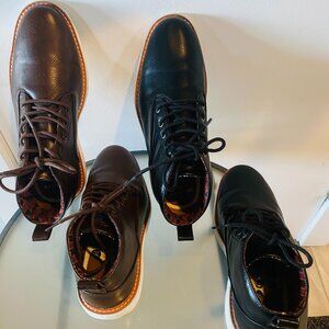 2 Pairs, Ben Sherman Men's Chuka's, Size US 8, UK 41, Color Brown and Black